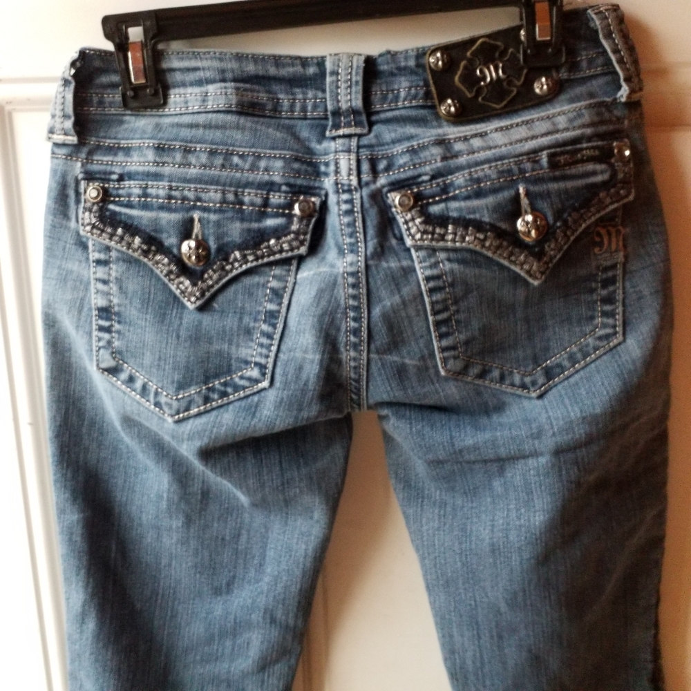 Miss Me skinny jeans style JS5660S with side stripe bling size 28